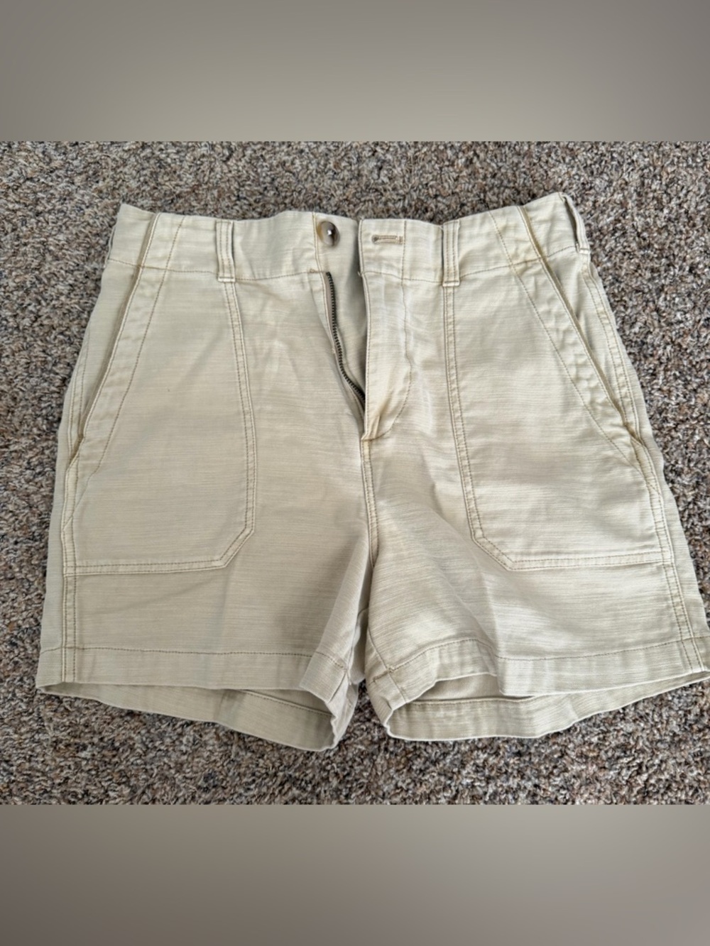 Faherty Women’s High-Rise Beige Utility Shorts